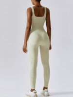 Womens Ribbed Ankle-Length Bodysuit with Slimming Tummy Control - Sexy & Stylish Shapewear for a Flawless Figure!