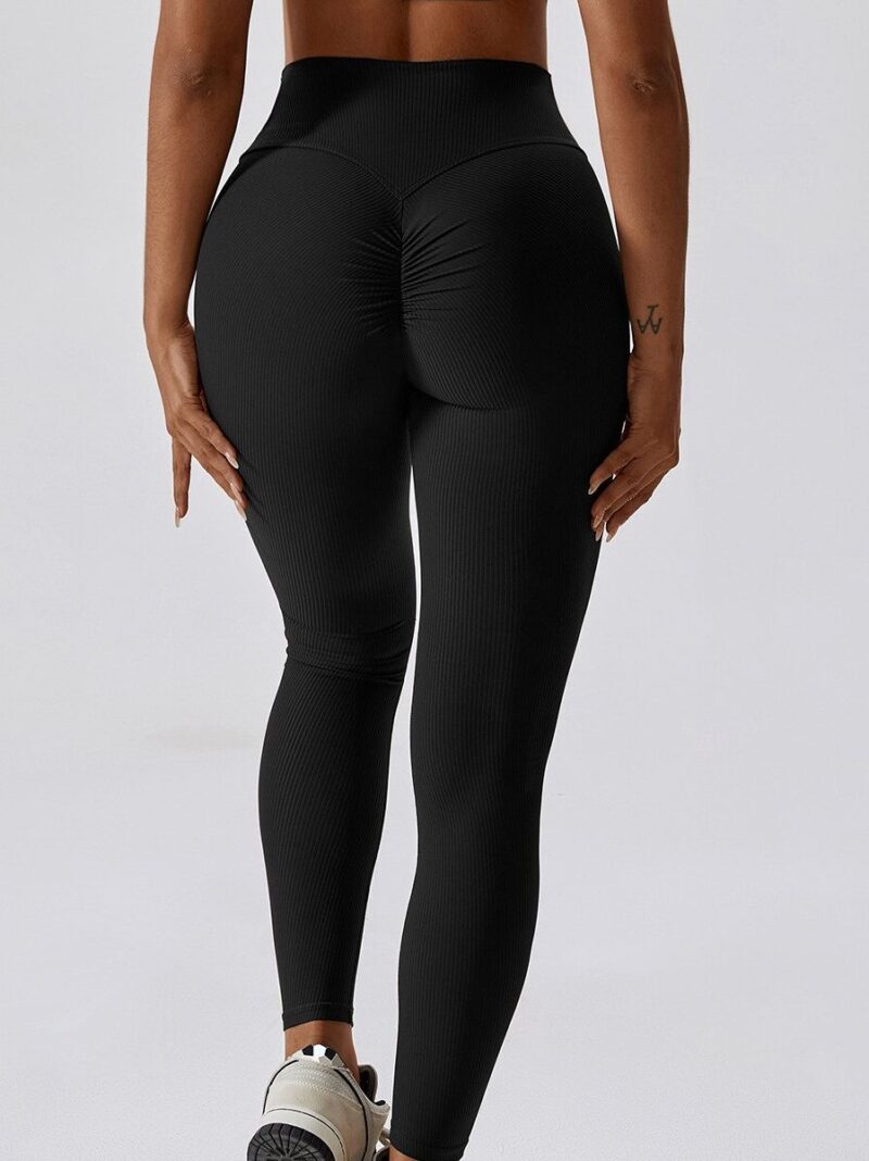 Womens Ribbed High-Waisted Lightweight Scrunch Butt Leggings - Enhance Your Curves and Feel Comfortable All Day!