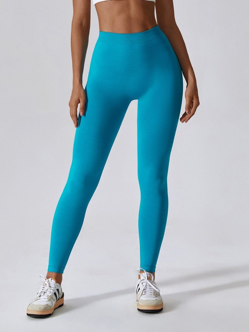 Womens V-Neck Seamless Scrunch Butt Leggings - High Waisted, Slim Fit, Stretchy & Stylish Yoga Pants