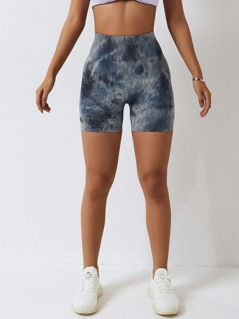 Yoga Shorts - Tie-Dyed, High-Waisted, Push-Up, Scrunch-Butt - Mindful, Trendy, Stylish, Comfort