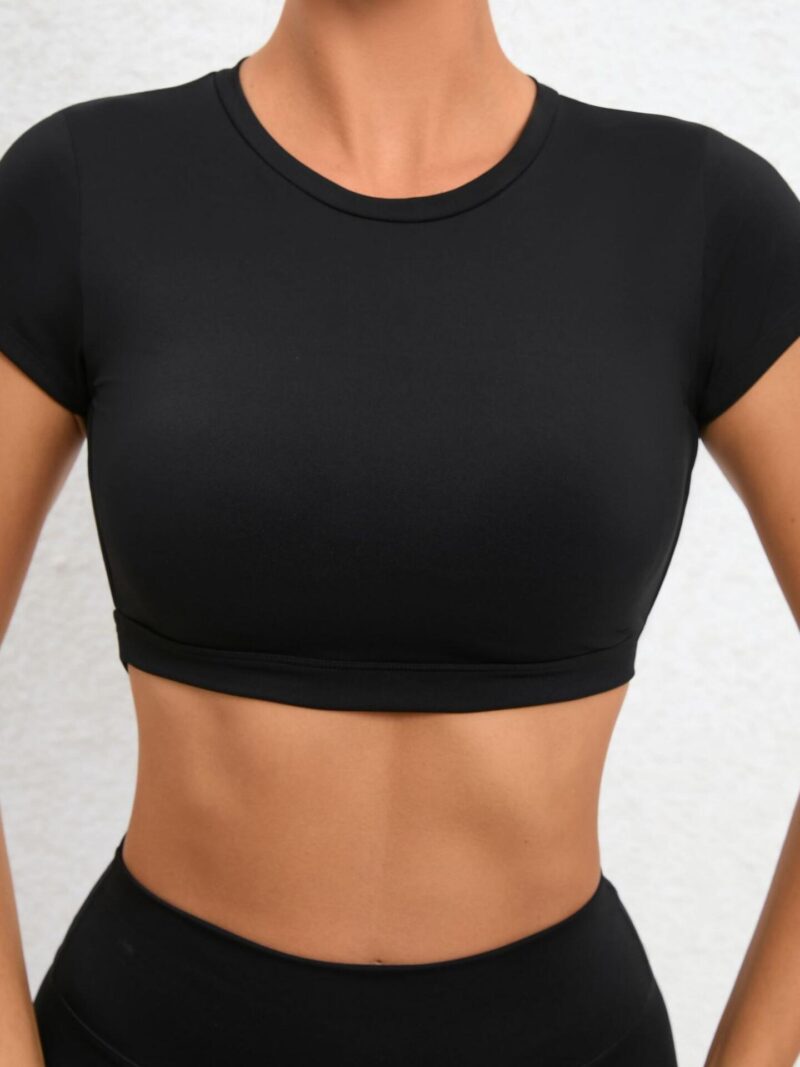 Backless Compressed Sports Crop Top