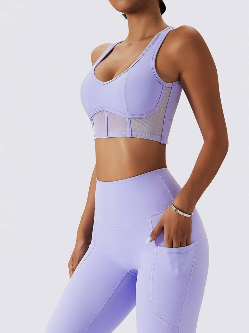 Breathable Mesh Sports Bra with Push-Up Boost - Sexy Comfort for the Active Woman