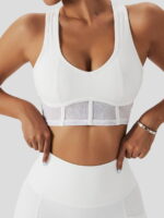 Breathable Mesh Sports Bra with Push-Up Comfort and Enhanced Support