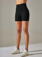 Flatter Your Figure with These Sexy Ribbed High-Waisted Scrunch Butt Shorts - Get Ready to Turn Heads!