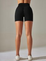 Flattering Ribbed High-Waisted Scrunch Butt Shorts - Enhance Your Curves & Look Fabulous!