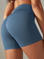 Flattering Womens Ribbed High-Waisted Scrunch Butt Shorts - Sexy Booty Enhancer!