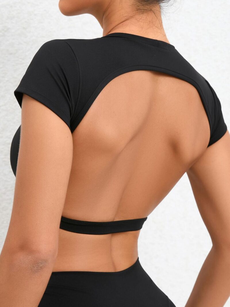 Lightweight, Breathable Compression Crop Top - Dare to Bare Your Back!
