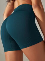 Luxurious Ribbed High-Waisted Scrunch Butt Shorts - The Perfect Fit for a Curvy Booty!