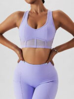 Mesh Breathable Sports Bra with Push-Up Support