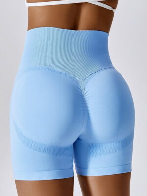 Sculpt Your Booty with Our Second Generation High-Waisted Breathable Scrunch-Butt Shorts!