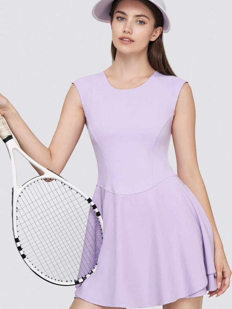 Sculpted Waist Double-Stacked Bottom Tennis Dress: Unleash Your Inner Champion!