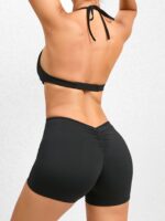 Seductive Halter Neck Backless Scrunch Butt Yoga Jumpsuit