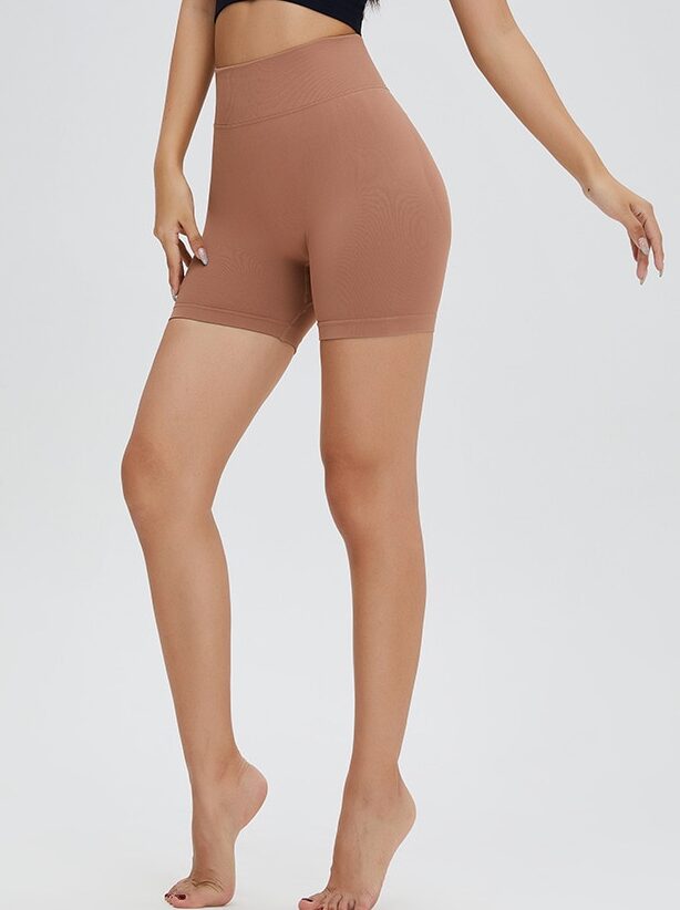 Seductive High-Waisted Peach Scrunch Butt Shorts