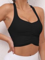 Sensual Adjustable Push-Up Sports Bra with Scrunch Top Design and Straps for Maximum Support and Comfort