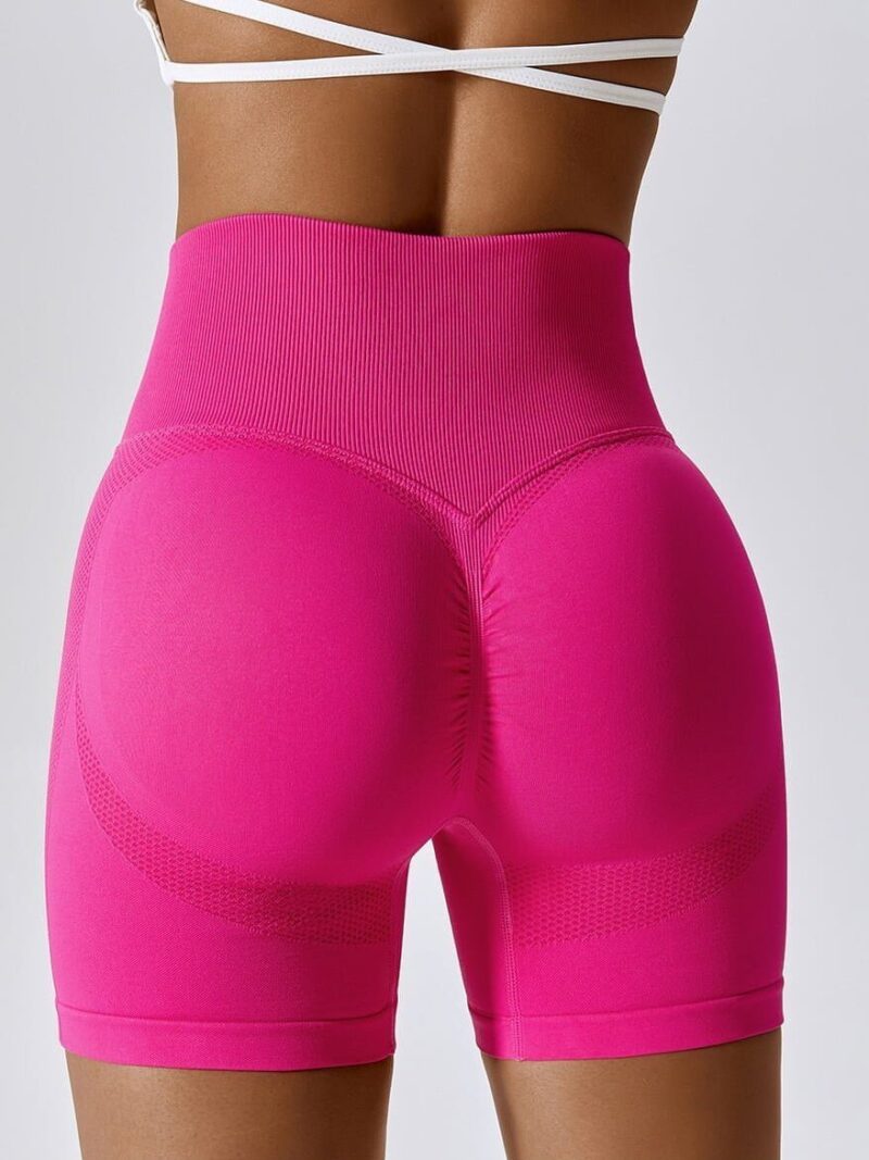 Sexy High-Waisted Breathable Mesh-Back Scrunch-Butt Yoga Shorts V2