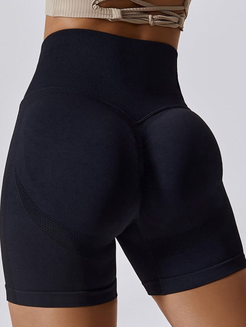 Sexy High-Waisted Breathable Mesh Scrunch-Butt Booty Shorts V2