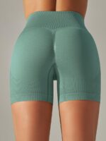 Sexy Ribbed High-Waisted Scrunch Butt Shorts for Women - Enhance Your Booty!