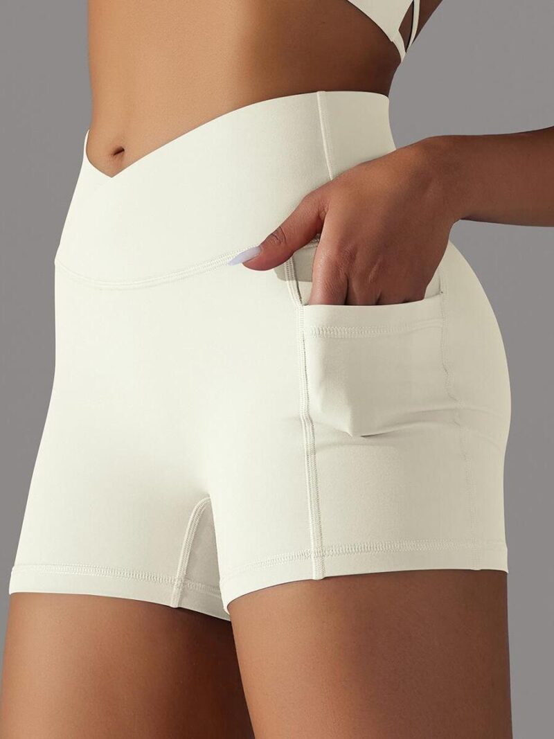 Sizzling Summer High-Waisted Scrunchy Booty Shorts with Pockets