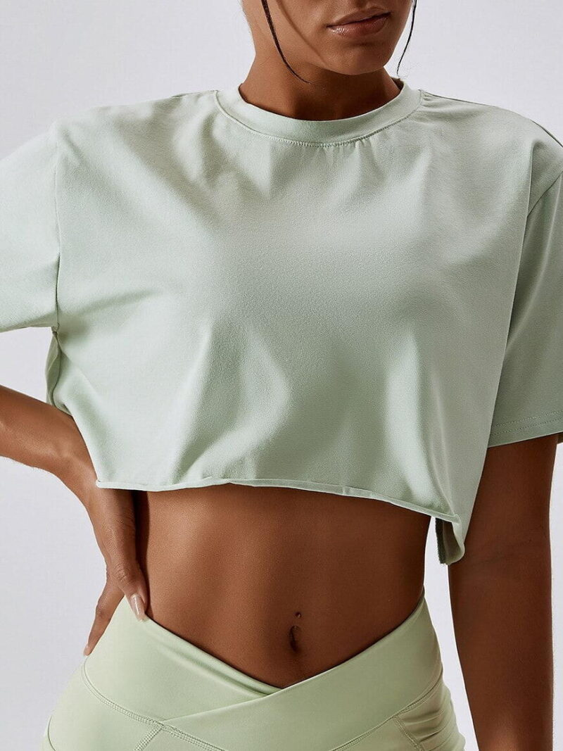 Soft Cotton Loose Fit Comfort Yoga Crop Top - Feel the Freedom of Movement and Look Great!