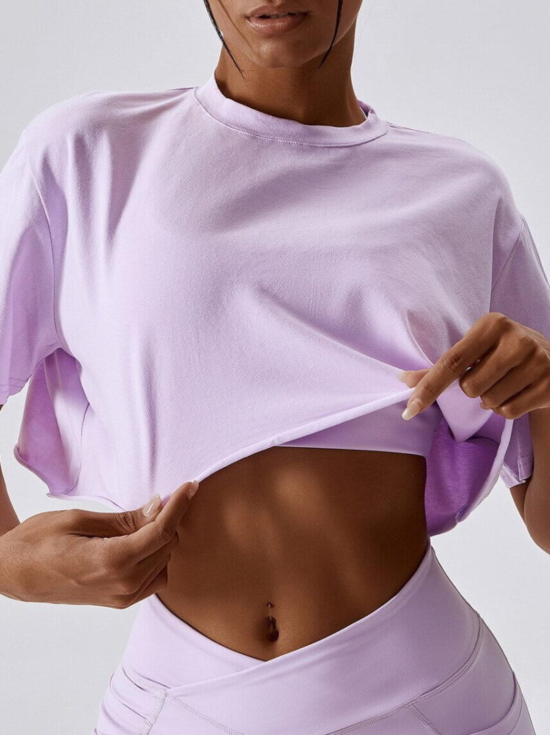 Soft Cottony Comfort Loose Fit Yoga Crop Top - Move with Ease & Feel Amazing!