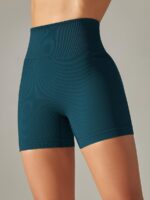 Stylish Ribbed High-Rise Scrunch Butt Shorts - Flattering Fit for a Bootylicious Look!