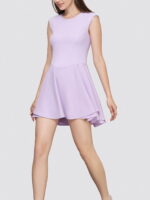 Sultry Curved Waist Double-Layered Bottom Tennis Dress