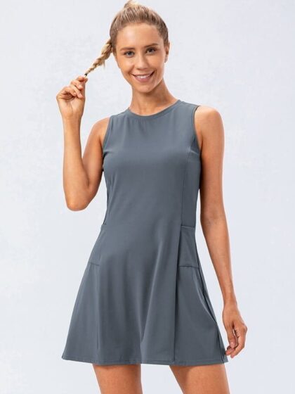 Tennis-Golfing Hybrid Dress with Inner Shorts and Convenient Pockets - Perfect for the Athlete Who Loves Variety!