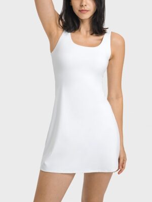 Tennis-Ready Golf Dress with Square Neckline & Shorts with Front Pockets - Look Good, Play Great!