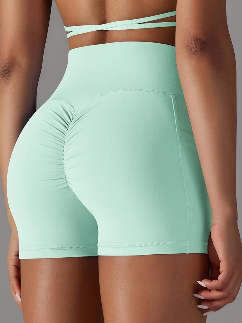 Unleash Your Inner Siren in Our Summer Pocket High-Waist Scrunch Butt Shorts - Perfect for Enhancing Your Curves & Making a Statement!
