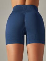 Womens Curvy Ribbed High-Rise Scrunch Back Shorts - Flattering Stretchy Fit for a Bootylicious Look!