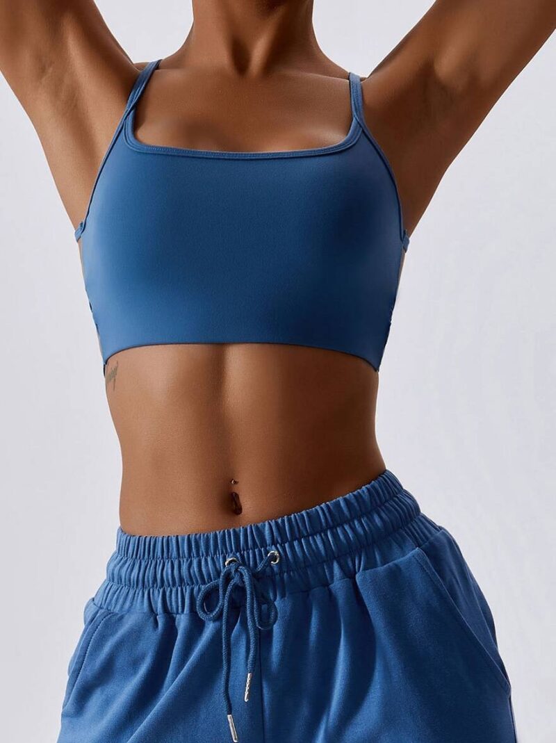Crisscross Strappy Cutout Push-Up Sports Bra - for Maximum Support & Comfort During Workouts