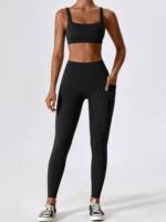 Elevate Your Practice: Luxury High-Waisted Yoga Pants with 2 Convenient Side Pockets