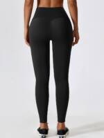 Experience Optimal Comfort & Style With Our Luxurious High-Waisted Yoga Pants Featuring 2 Convenient Side Pockets!