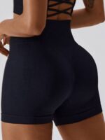 Fashion-Forward Ribbed Scrunch Butt Yoga Shorts - Enhance Your Workout Look!