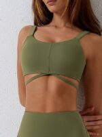 Fashionable Fitness Push-Up Bra with Strappy Design - Perfect for Working Out or Lounging in Style!
