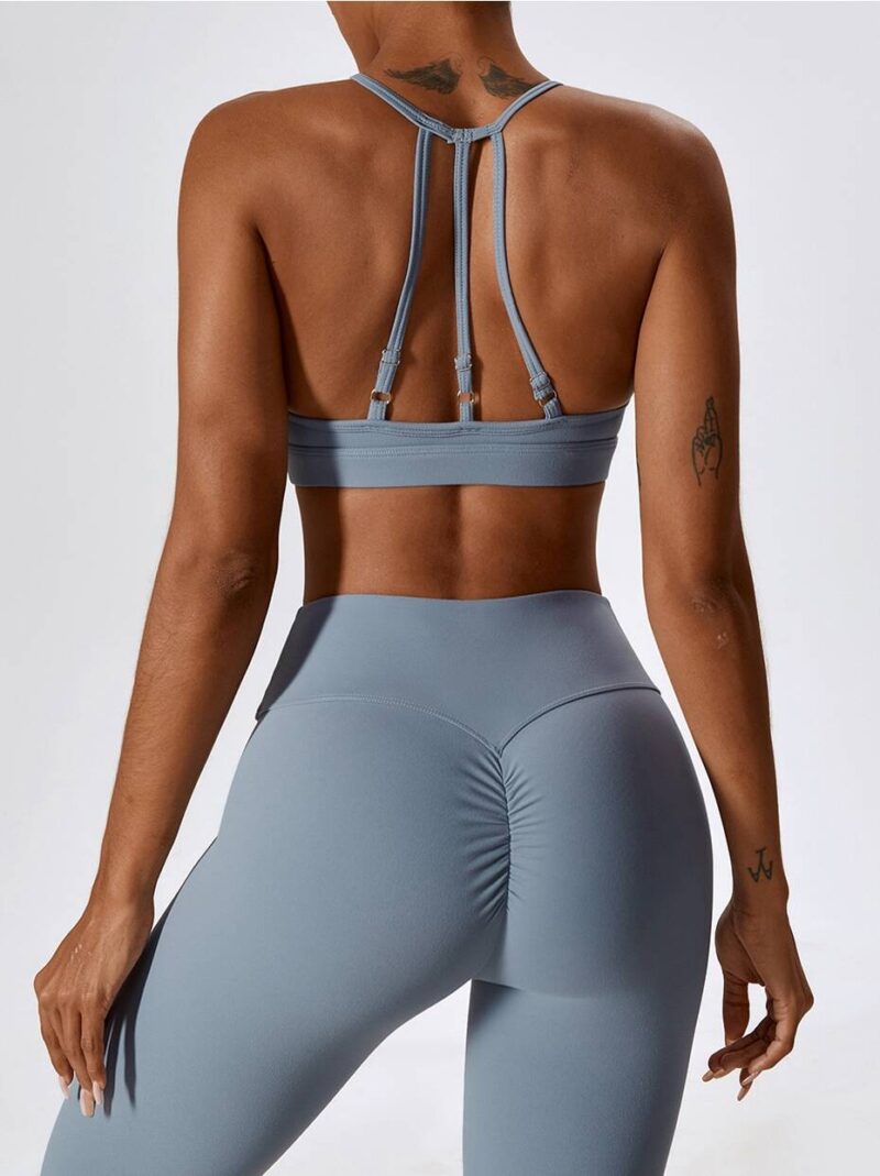 Fitness Gear Combo - Strappy Back Crop Top & High Waisted Scrunchy Booty Leggings - Look Hot, Feel Great!