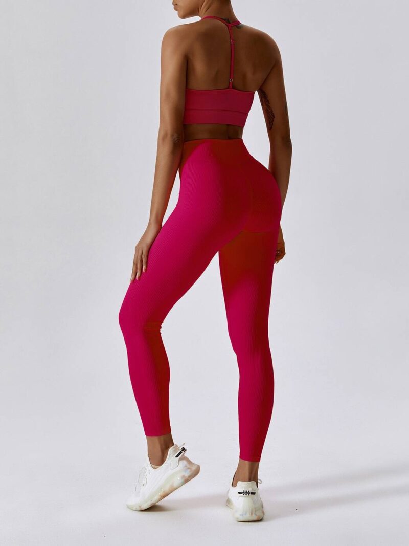 Fashion-Forward V-Shaped Waistband Exercise Tights - Perfect for Fitness Routines!