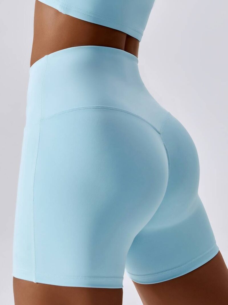 Flaunt Your Curves in These Sexy High-Waisted Seamless Shorts with Scrunch Butt Design for a Flattering Look