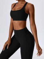Gym-Ready Intensity! Square Neck Sports Bra for High-Performance Workouts