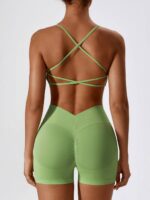 High-Performance Backless Cross-Back Sports Bra - Supportive Comfort for Active Women!