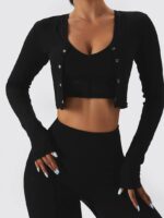 High-Speed Dry Time Long-Sleeve Yoga Cropped Sweater Cardi - Get Your Flow On!