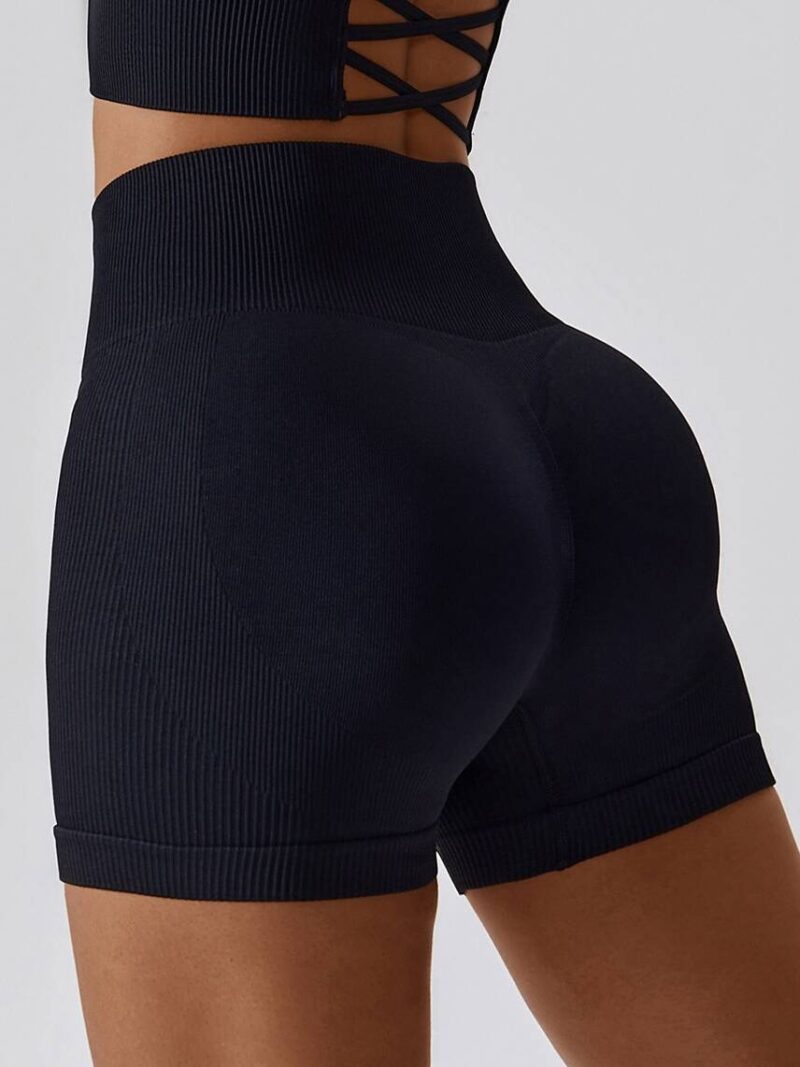 High-Waisted Ribbed Scrunch Butt Yoga Shorts - Perfect for Exercise & Relaxation - Super Soft & Comfy - Enhance Your Booty & Look Great!