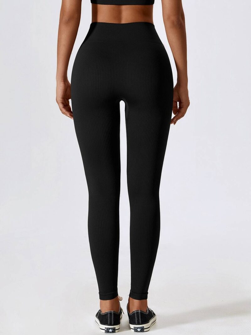 Lift & Shape Your Assets: High-Waisted Ribbed Yoga Pants for Women