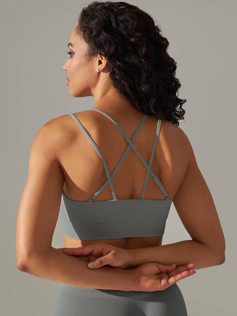 Lift & Shape Your Body: Strappy-Back Push-Up Yoga Bra for Maximum Support & Comfort