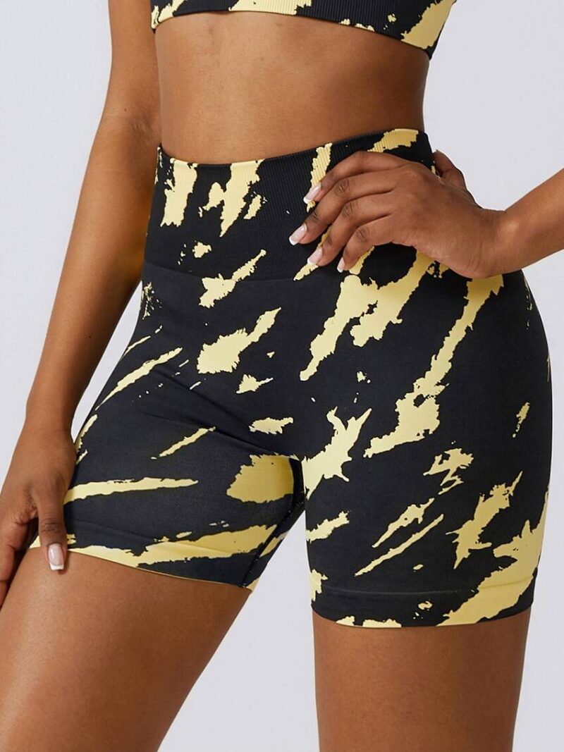 Lively Tie-Dye High-Waisted Yoga Shorts with Scrunch Butt Detail
