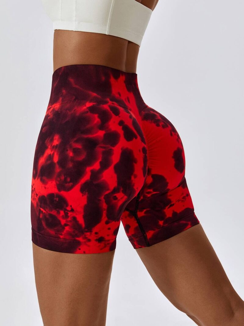 Look Hot and Feel Confident in Our Tie Dye High Waisted Scrunch Butt Shorts - Flaunt Your Curves!