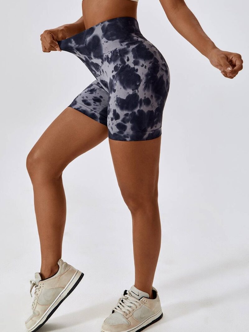 Look hot and stylish in these Tie Dye High Waisted Scrunch Butt Shorts! Show off your curves in these sassy, figure-hugging shorts that will make you stand out from the crowd. With a unique,