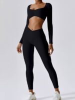 Luxe Seamless Elastic V-Waist Yoga Leggings - Soft and Stretchy for Comfort and Confidence