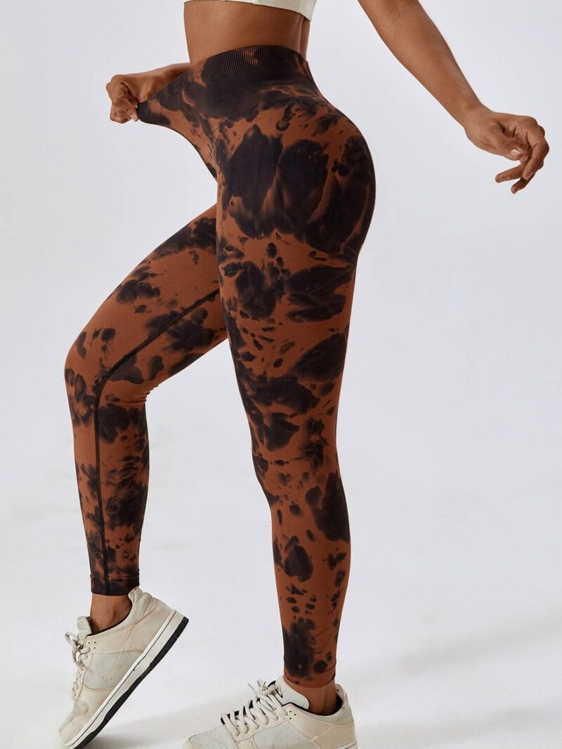 Luxe Tie-Dye High-Waisted Scrunchy Booty Leggings - Enhance Your Curves & Turn Heads!