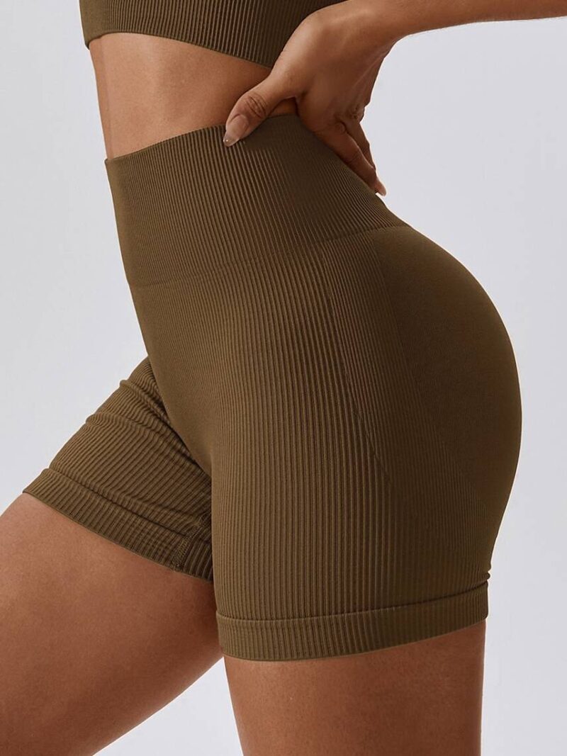 Luxurious Ribbed Scrunch Butt Yoga Shorts - Perfect for Your Workouts!